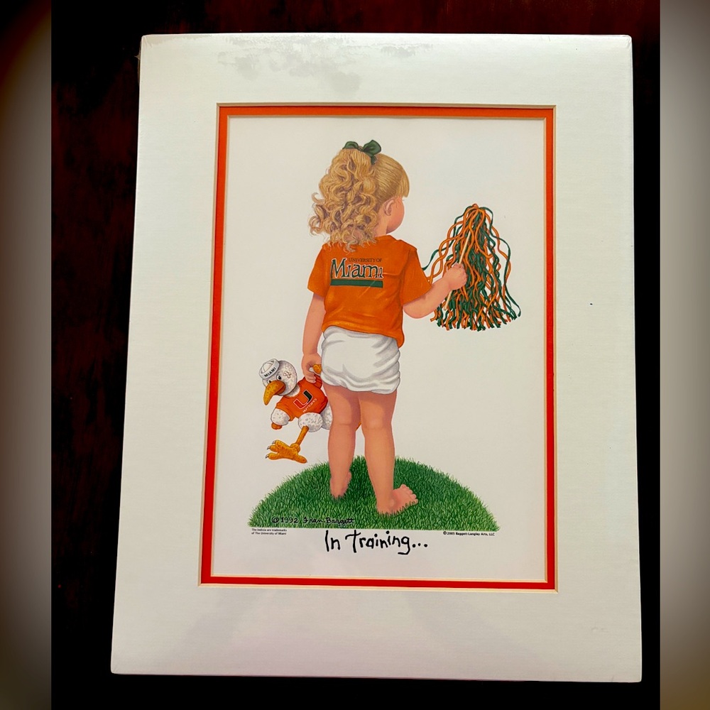 Child Miami Hurricane Cheerleader Art Print